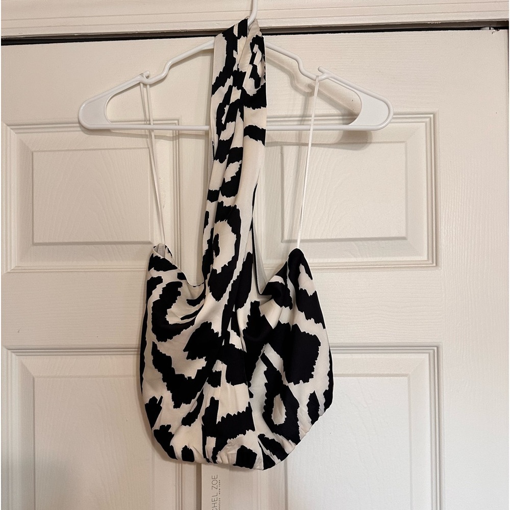 Rachel Zoe Black/White Halter Blouse